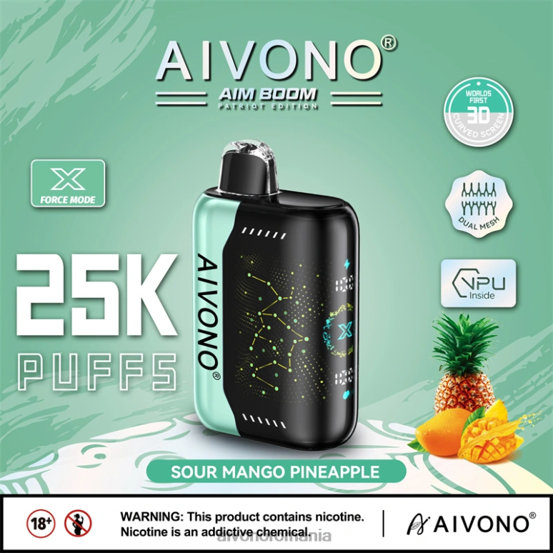 Aivono AIM BOOM 25000 ananas mango acru - BNV08351 Aivono Romania