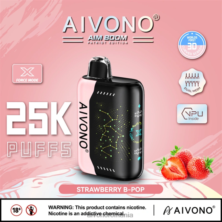 Aivono AIM BOOM 25000 căpșuni b-pop - BNV08352 Aivono Vape