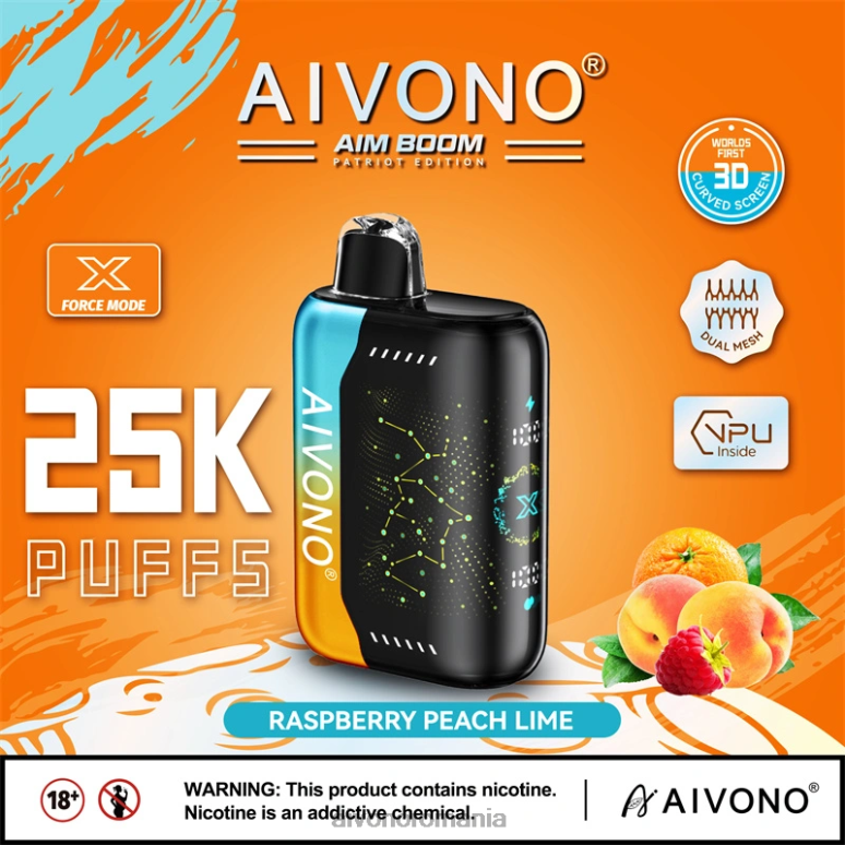 Aivono AIM BOOM 25000 zmeura piersici lime - BNV08350 Aivono Vape