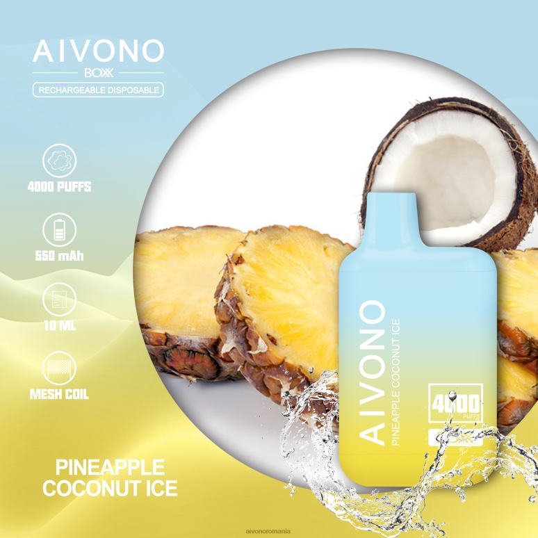 gheață de cocos cu ananas