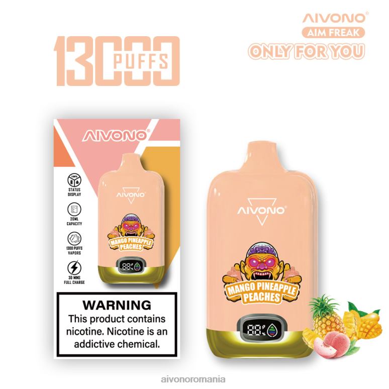 Aivono AIM FREAK 13000 mango ananas piersici - BNV08250 Aivono Vape