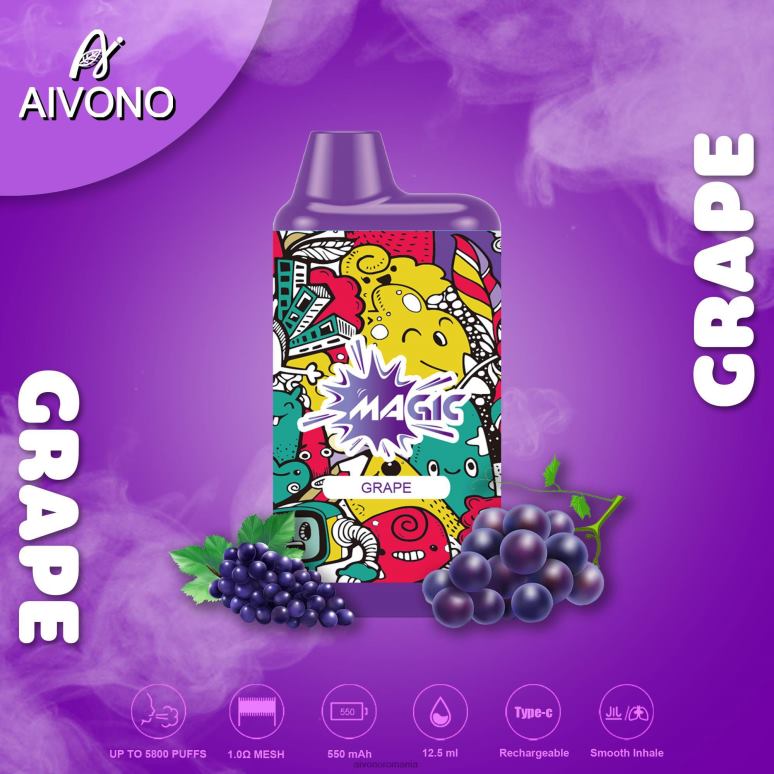 Aivono AIM MAGIC 5800 țigară cutie de gură struguri - BNV0892 Aivono Vape