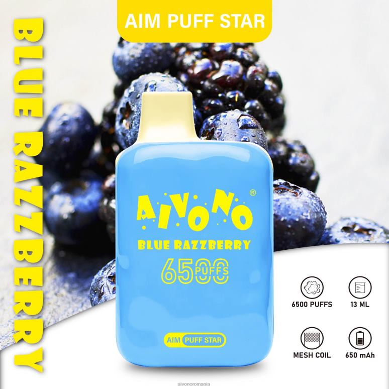 Aivono AIM PUFF STAR 6500 razzberry albastru - BNV08292 Aivono Vape