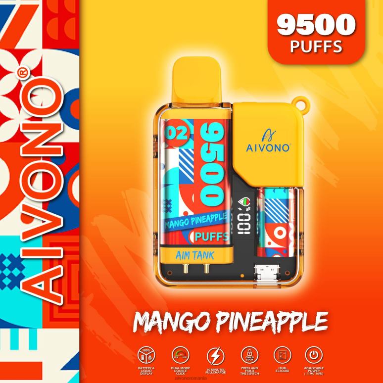 Aivono AIM TANK 9500 ananas mango - BNV0834 Aivono Vape