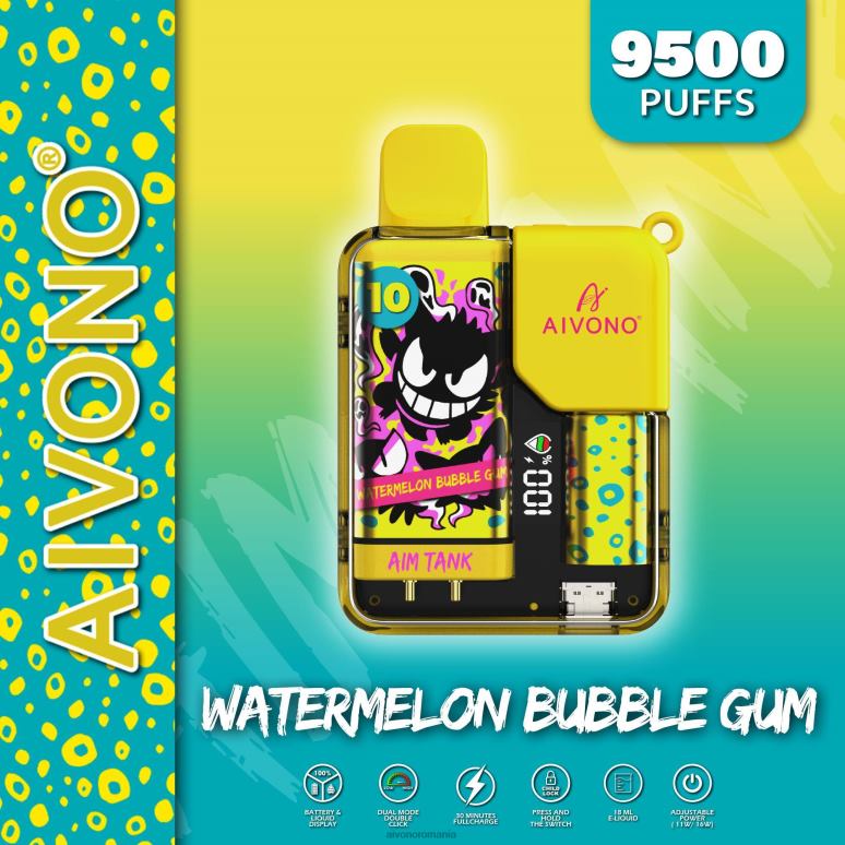 Aivono AIM TANK 9500 gumă de mestecat pepene verde - BNV0844 Aivono Vape