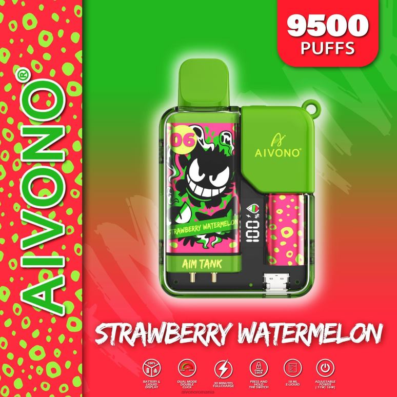 Aivono AIM TANK 9500 pepene verde căpșuni - BNV0846 Aivono Vape
