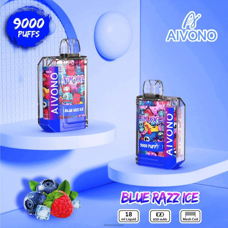Aivono AIM XXL 9000 autocolant gura transparent gheață albastră - BNV0854 Aivono Vape