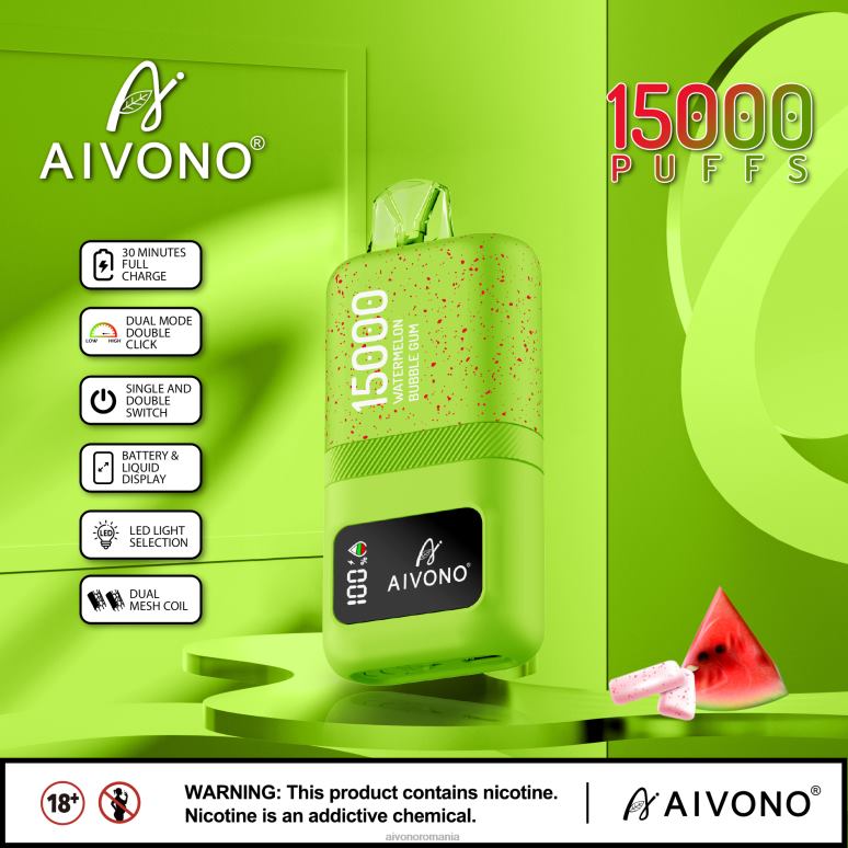 Aivono AIM magic 15000 gumă de mestecat pepene verde - BNV0865 Aivono Romania