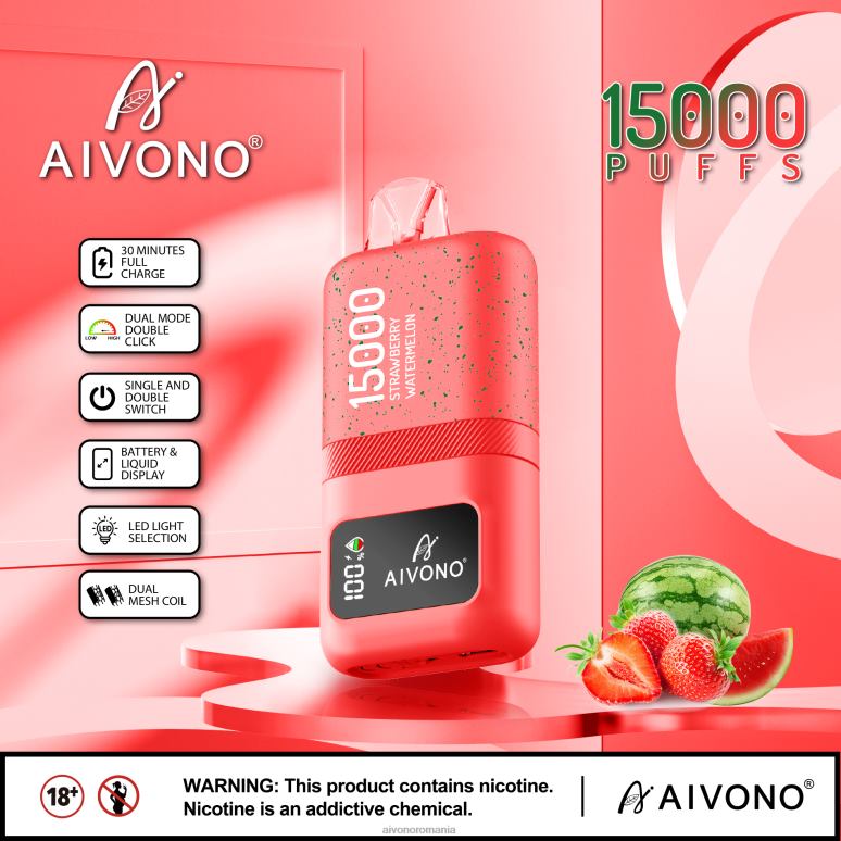 Aivono AIM magic 15000 pepene verde căpșuni - BNV0858 Aivono Vape