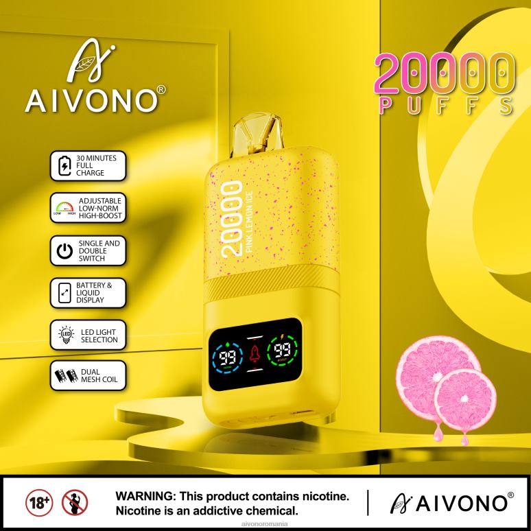 Aivono AIM magic 20000 gheață roz de lămâie - BNV0883 Aivono Romania
