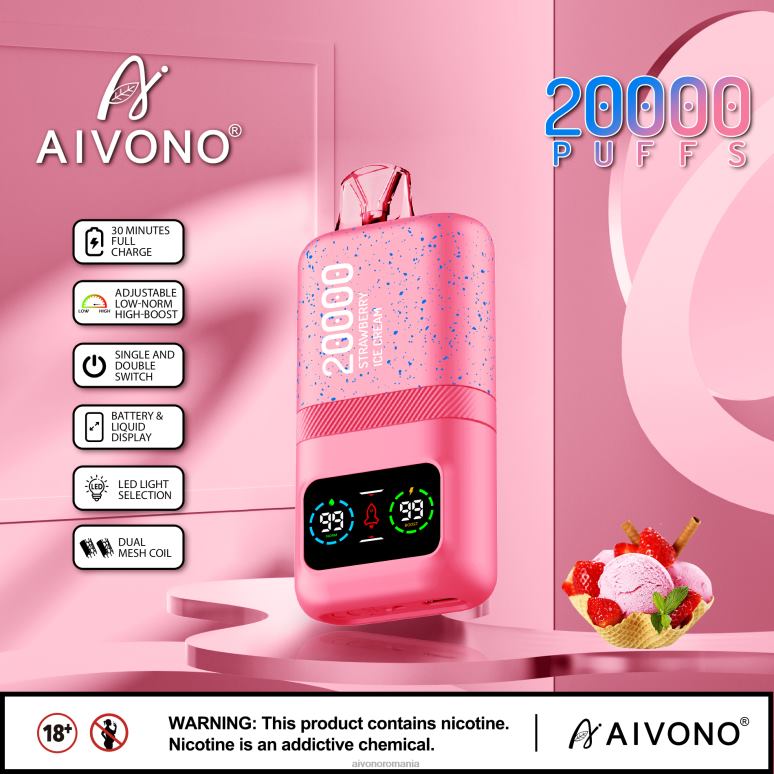 Aivono AIM magic 20000 inghetata de capsuni - BNV0880 Aivono Vape