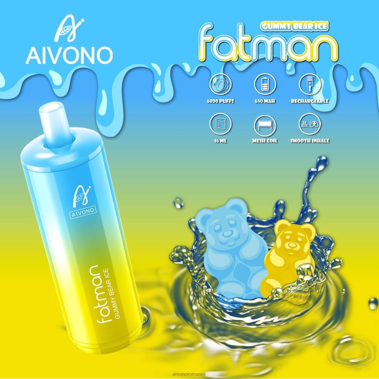 Aivono FATMAN 6800 gheață de urs gumos - BNV0832 Aivono Vape