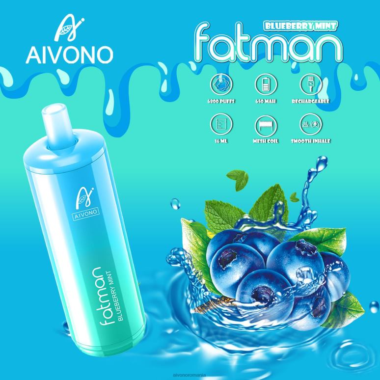 Aivono FATMAN 6800 mentă de afine - BNV0822 Aivono Vape