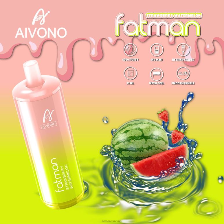 Aivono FATMAN 6800 pepene verde căpșuni - BNV0830 Aivono Vape