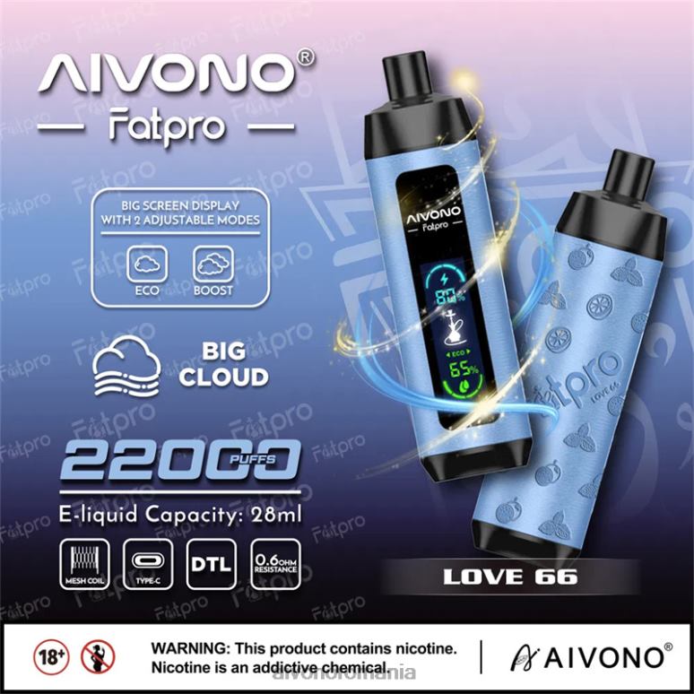 Aivono Fatpro 22000 dragoste 66 - BNV086 Aivono Vape