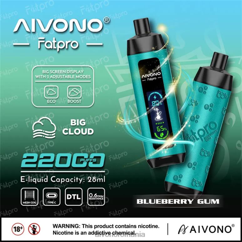 Aivono Fatpro 22000 gumă de afine - BNV089 Aivono Romania