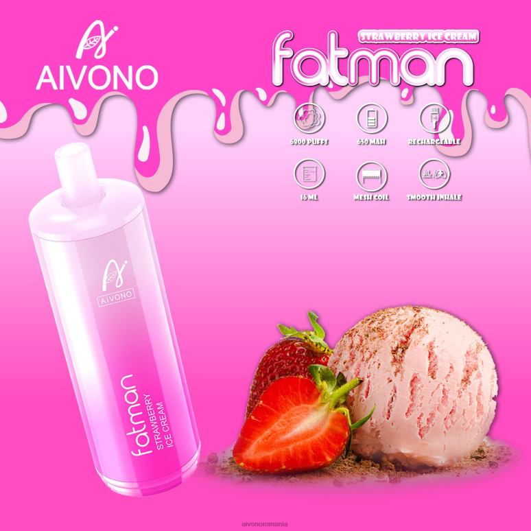 Aivono FATMAN 6800 inghetata de capsuni - BNV0821 Aivono Romania