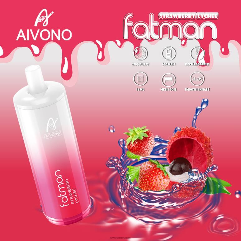 Aivono FATMAN 6800 litchi de căpșuni - BNV0823 Aivono Romania