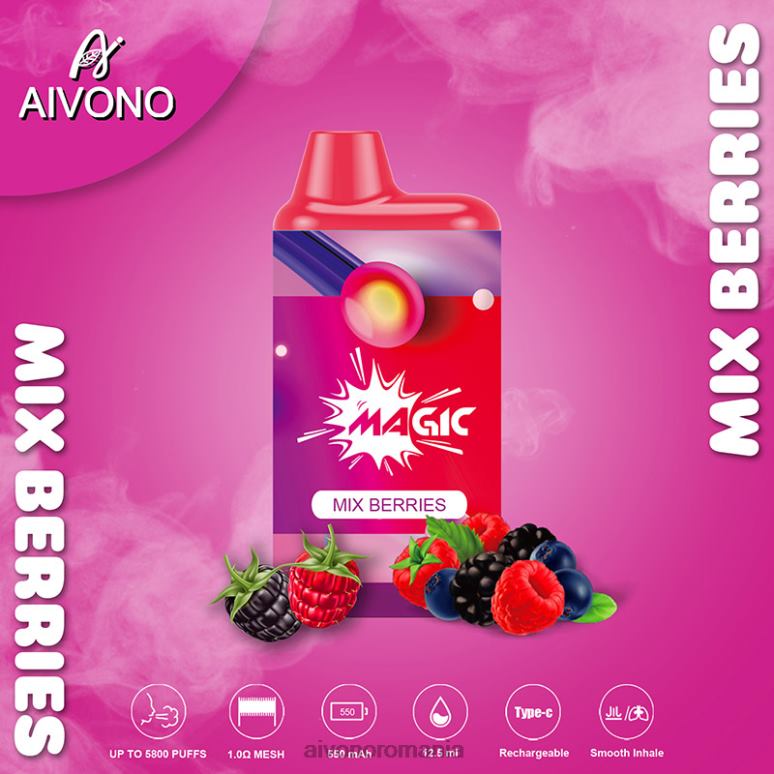 Aivono AIM MAGIC 5800 țigară cutie de gură amestecați fructele de pădure - BNV08100 Aivono Vape